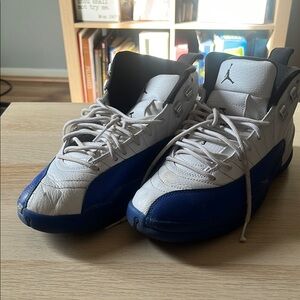 Jordan Men's White and Blue Sneakers